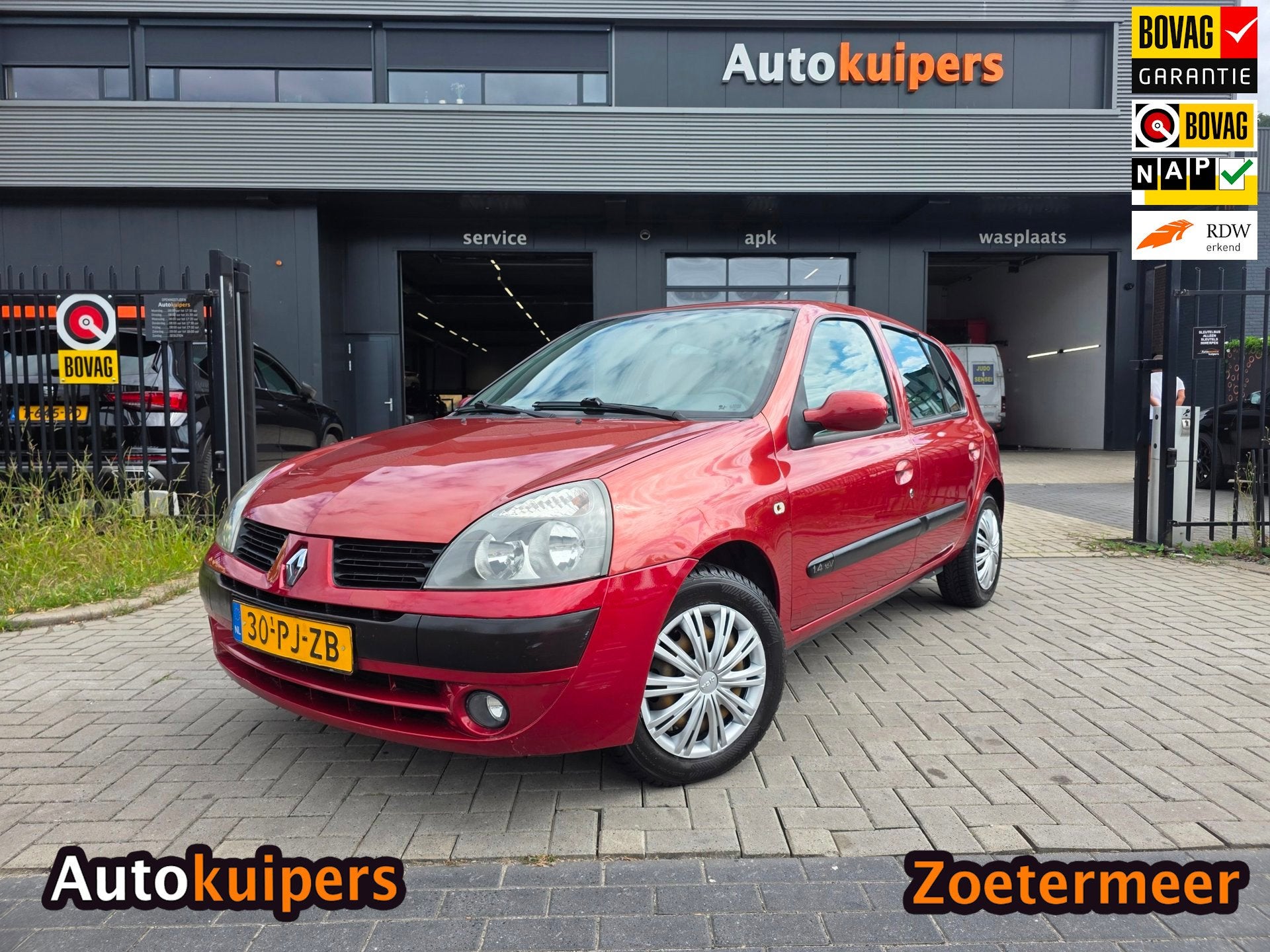 Renault Clio 1.4-16V Dynamique Luxe | AUTOMAAT | Met o.a. ai, Auto's, 1025 kg, Gebruikt, Beige, 4 cilinders