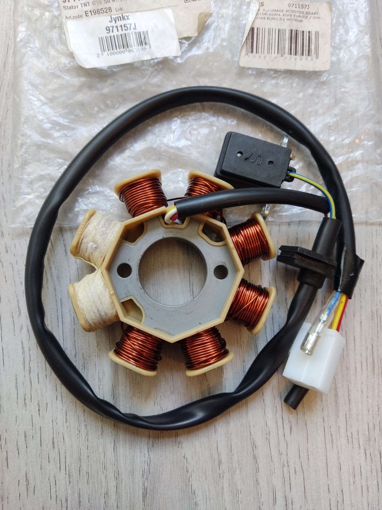 Ontsteking / Stator GY6 50cc euro3 971157J, Info@jynkx.com, Nieuw, Ophalen of Verzenden, Piazza 99