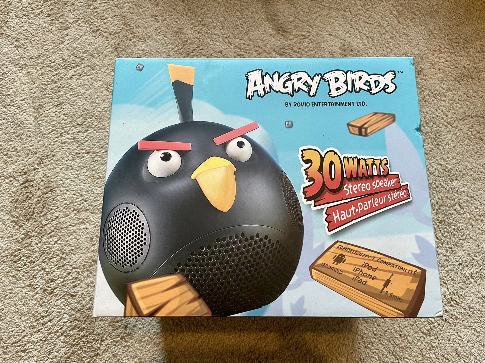 Angry Birds 2.1 stereo speaker ipod/ipad, Ophalen of Verzenden, Zo goed als nieuw