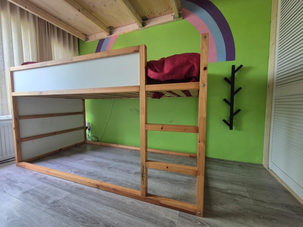 IKEA Kura keerbaar bed met tent en lattenbodem, Ophalen, Zo goed als nieuw, Halfhoogslaper