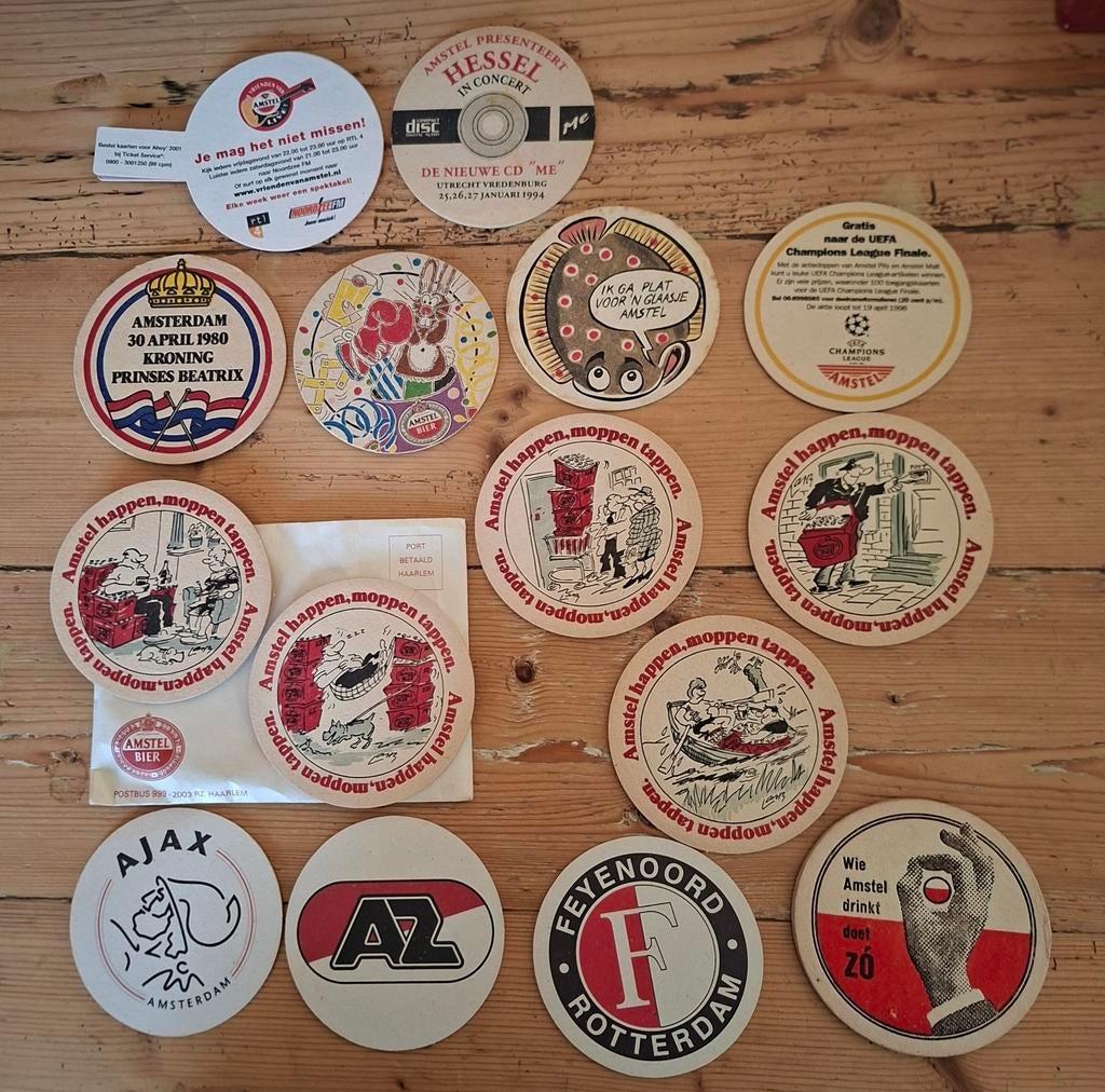 Amstel bier viltjes oa voetbalclubs/ muziek, Ophalen of Verzenden, Nieuw, Viltje(s), Amstel