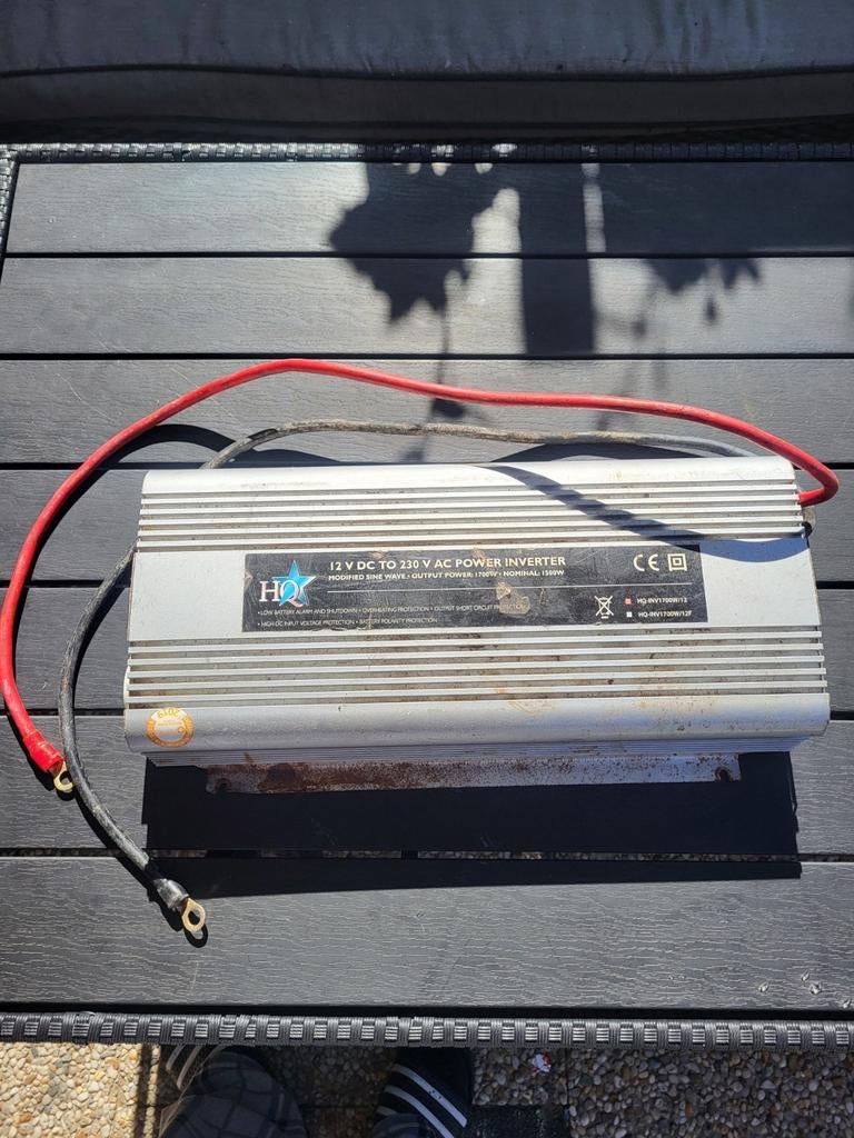 HQ 12V DC naar 230V AC Power Inverter 1700W, Ophalen of Verzenden, Gebruikt, Overige typen