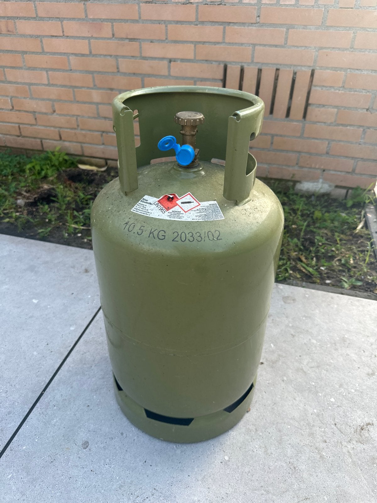 Gasfles 10.5 KG - Leeg, Ophalen, Gebruikt
