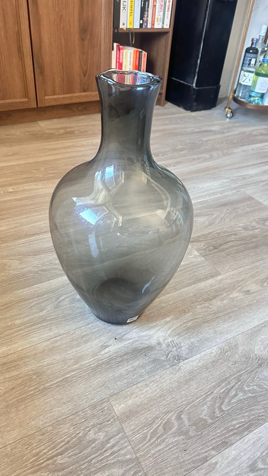 LifeStyle glazen vaas, Ophalen, Zo goed als nieuw, Grijs, Glas