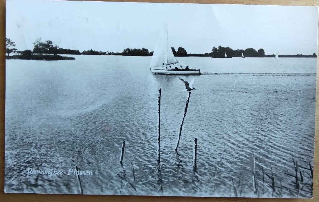 Reeuwijkse plassen.1957. klf, Verzenden, 1940 tot 1960, Gelopen, Zuid-Holland