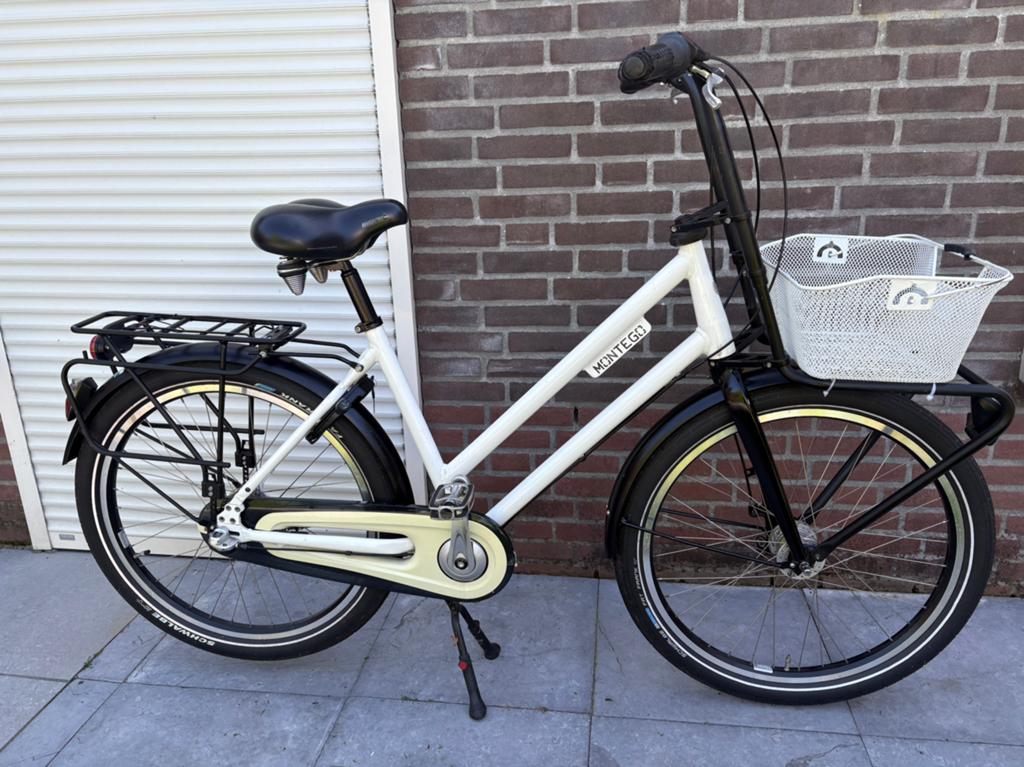 Stoere transportfiets Montego Barrow met dikke banden, Fietsen en Brommers, Fietsen | Dames | Damesfietsen, Ophalen, Zo goed als nieuw