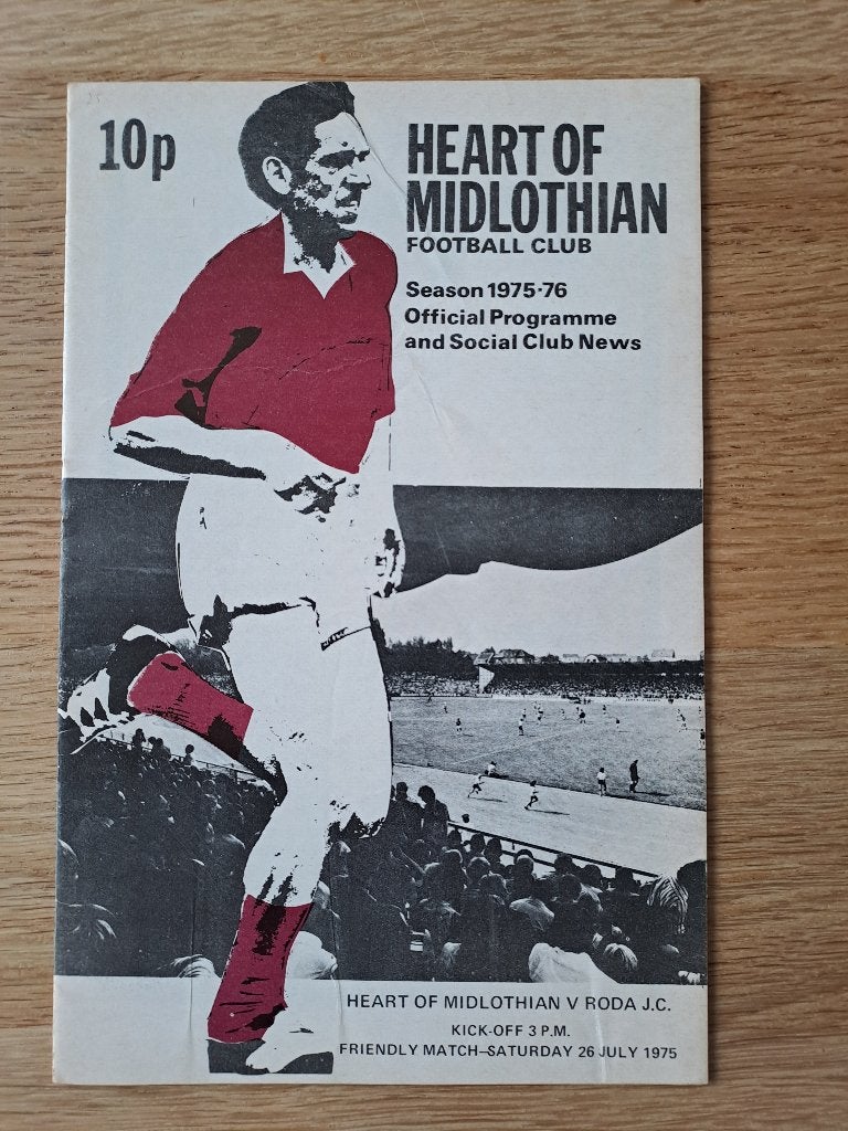 Programma Heart of Midlothian - Roda JC 1975, Ophalen of Verzenden, Gebruikt, Roda JC, Boek of Tijdschrift