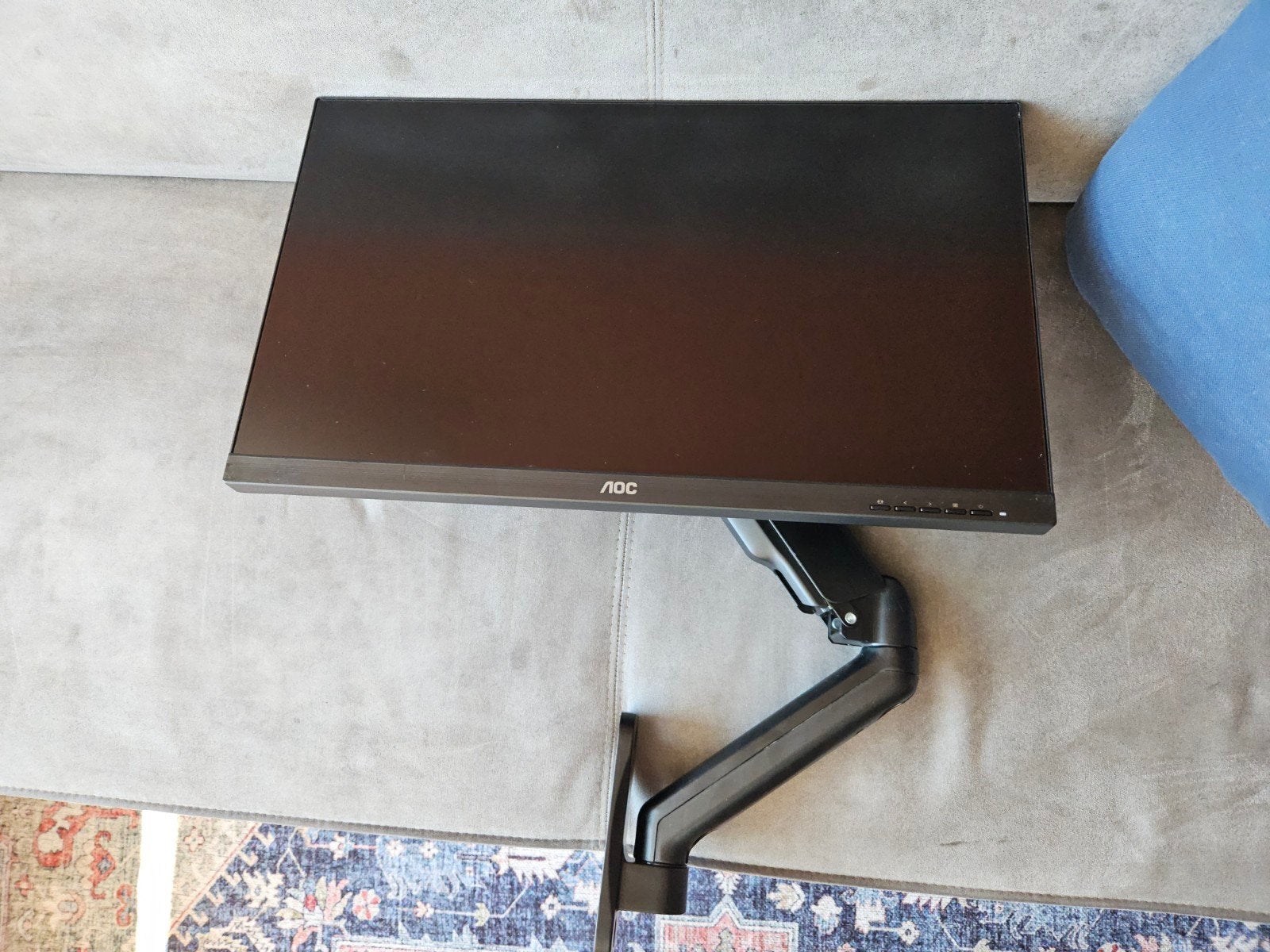 amper gebruikte monitor set-up: AOC Q24P2Q monitor met Neomo, Computers en Software, Gaming, AOC, Ophalen of Verzenden, Zo goed als nieuw