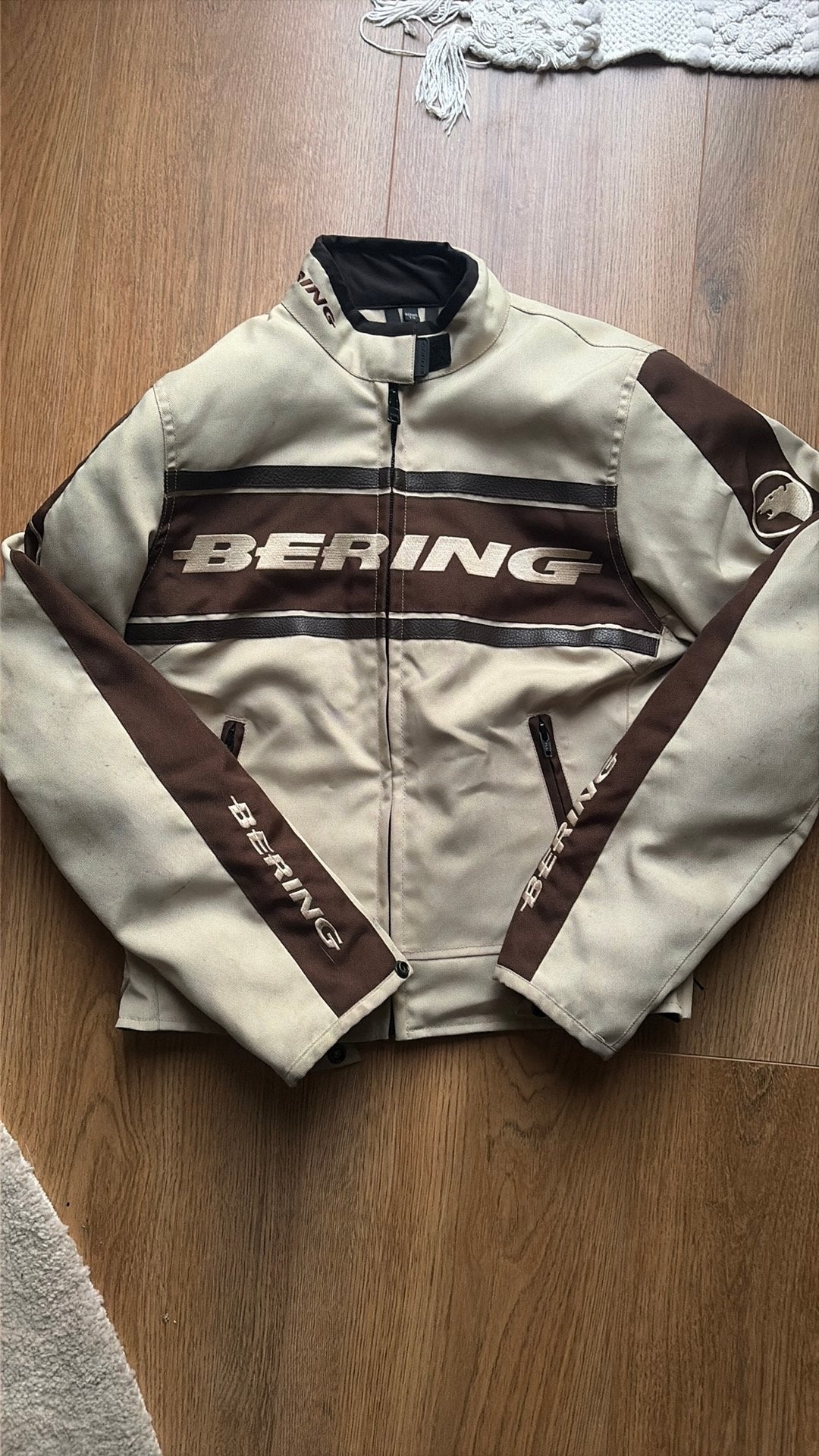 Motorjas dames s beige, Motoren, Kleding | Motorkleding, Ophalen, Tweedehands, Dames, Jas | textiel
