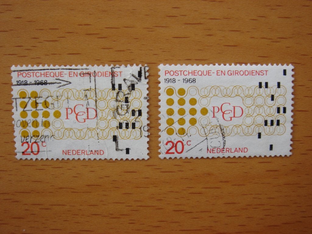 Postcheque en Girodienst 2x NVPH 900     Gestempeld, Ophalen of Verzenden, Na 1940, Gestempeld