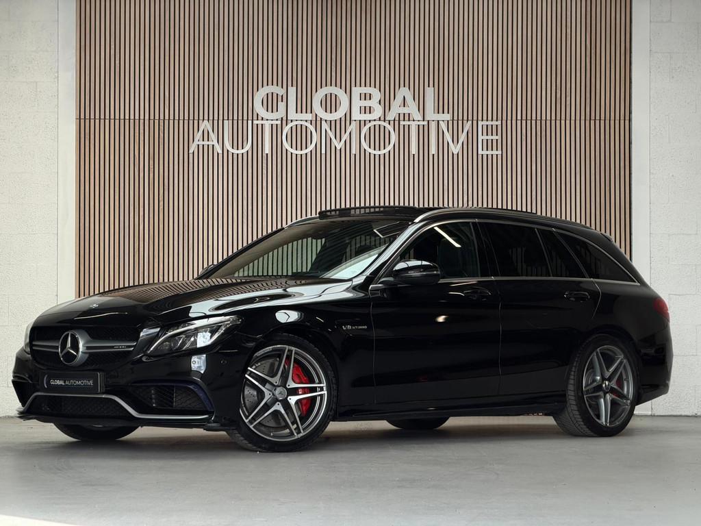 Mercedes-Benz C-klasse Estate AMG 63 - PANO - SCHAALSTOELEN, Automaat, Achterwielaandrijving, Gebruikt, Zwart