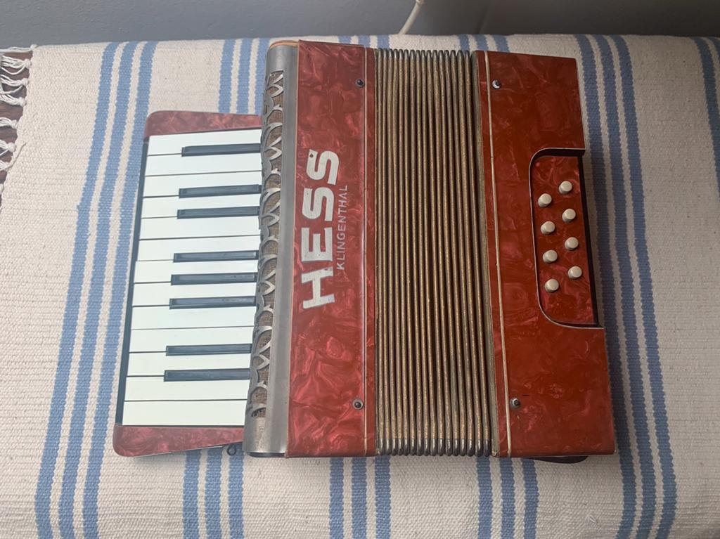Antieke Jaren ‘20 Hess Klingenthal accordeon, Ophalen of Verzenden, Gebruikt, Overige formaten, Overige merken