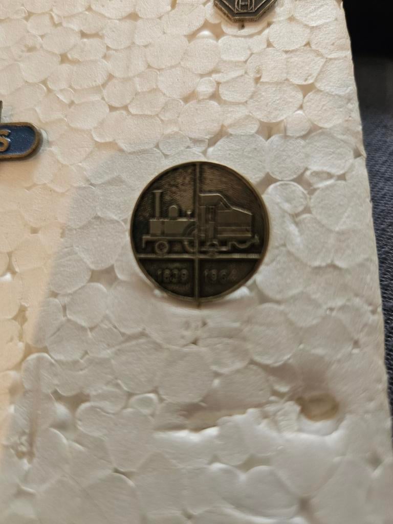 Vintage NS Speldje 1964 - 125 Jaar Spoorwegen, Ophalen of Verzenden