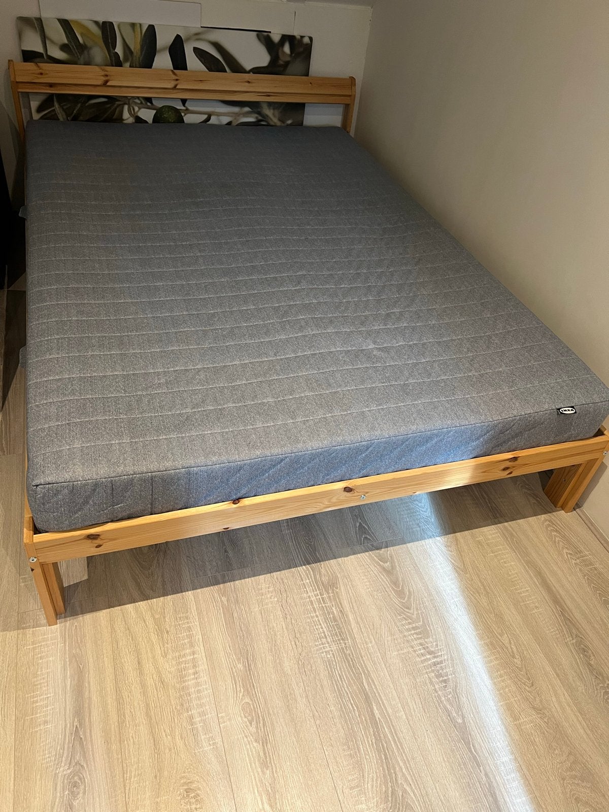 IKEA bedframe met lattenbodem en matras, Ophalen, Gebruikt, Overige kleuren, Tweepersoons