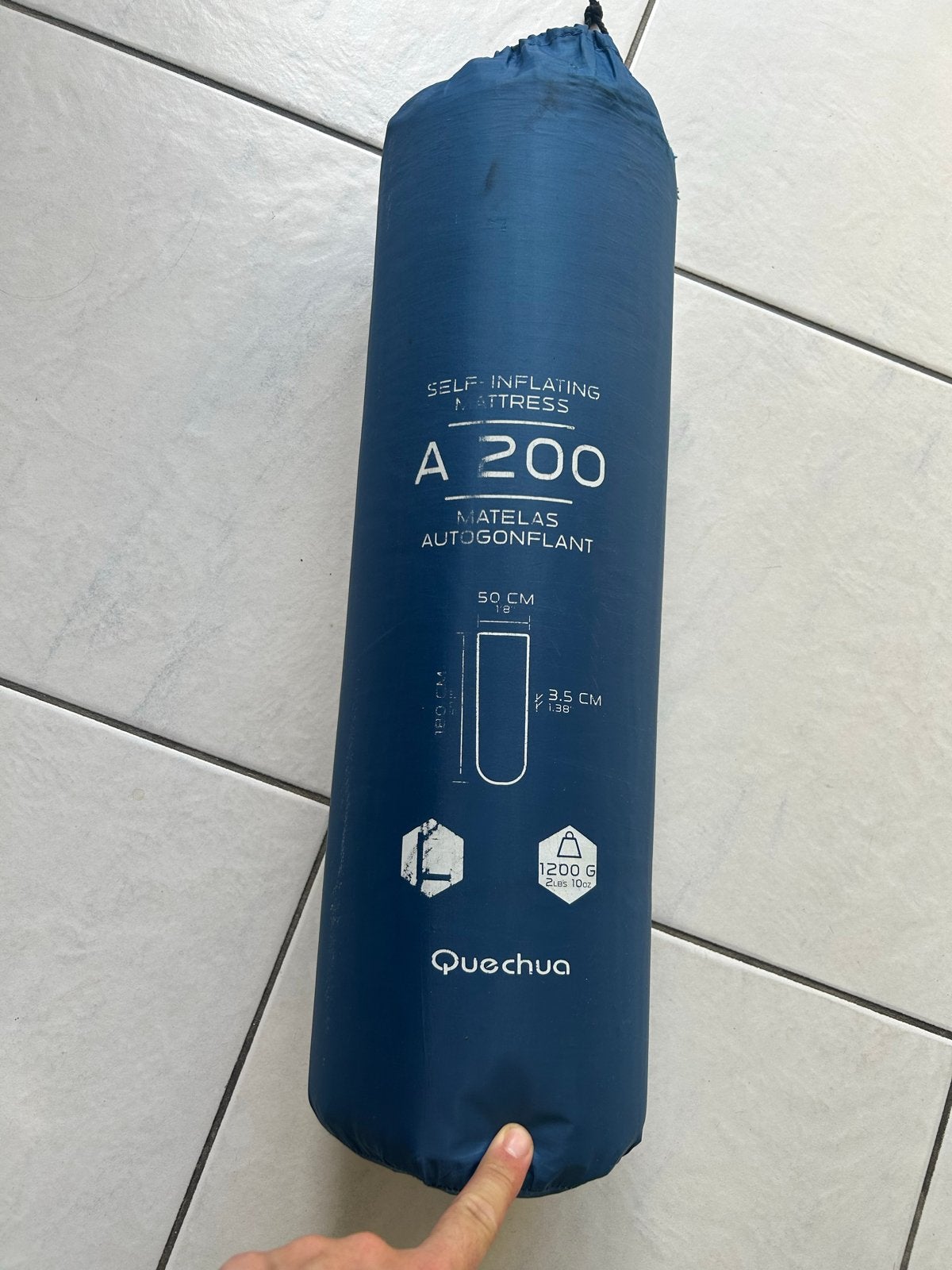 Quechua A 200 Zelfopblazend Matras - 1 Persoons, Ophalen of Verzenden, Zo goed als nieuw, 1-persoons