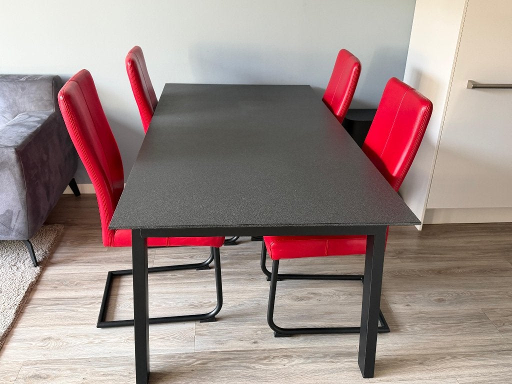 Luxe eetkamerset – keramische uitschuiftafel met 4 stoelen
