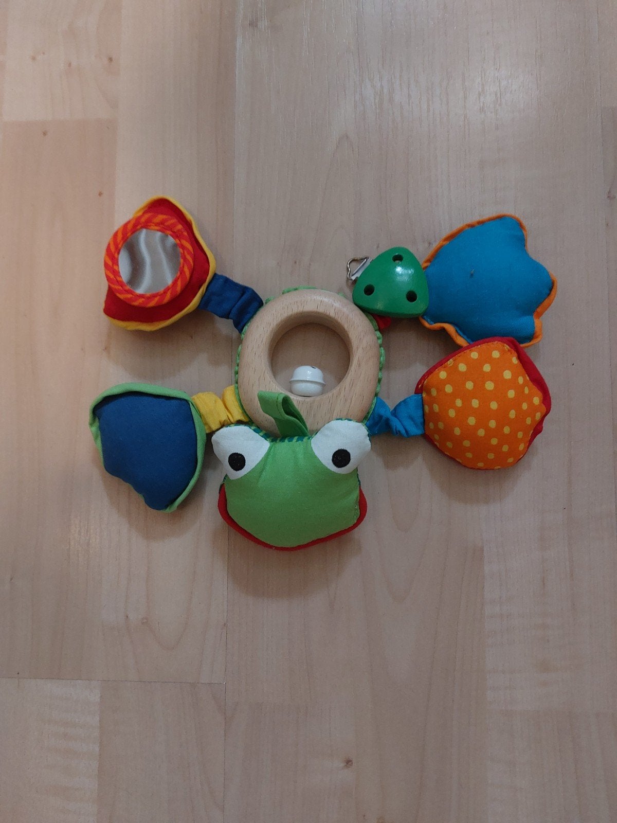 Vrolijke Baby Rammelaar met Bijtring en Spiegeltje, Ophalen of Verzenden, Nieuw, Rammelaar