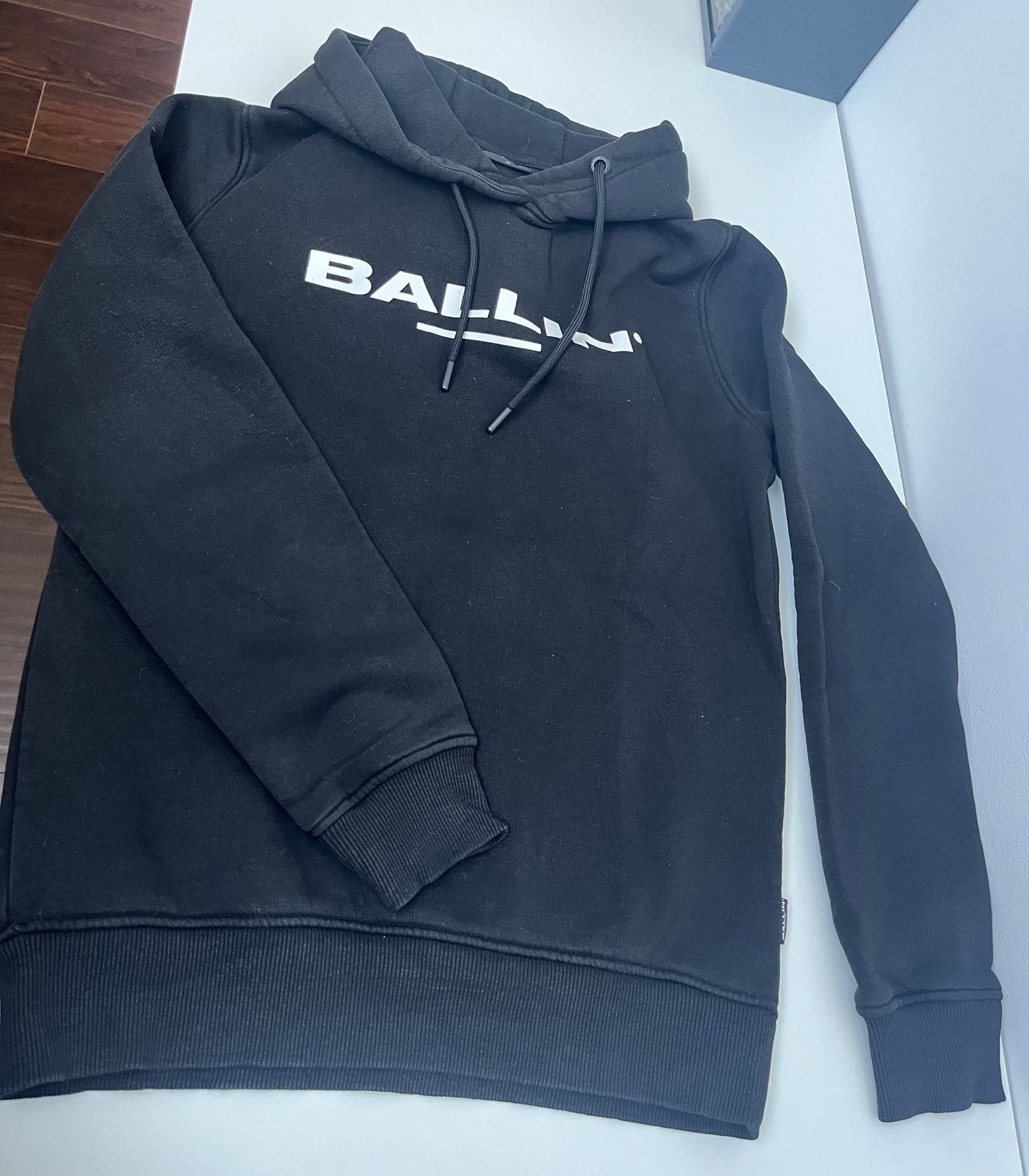 Ballin Amsterdam Heren Slim Fit Sweater Hoodie zwart maat XS, Ophalen of Verzenden, Zo goed als nieuw, Maat 46 (S) of kleiner
