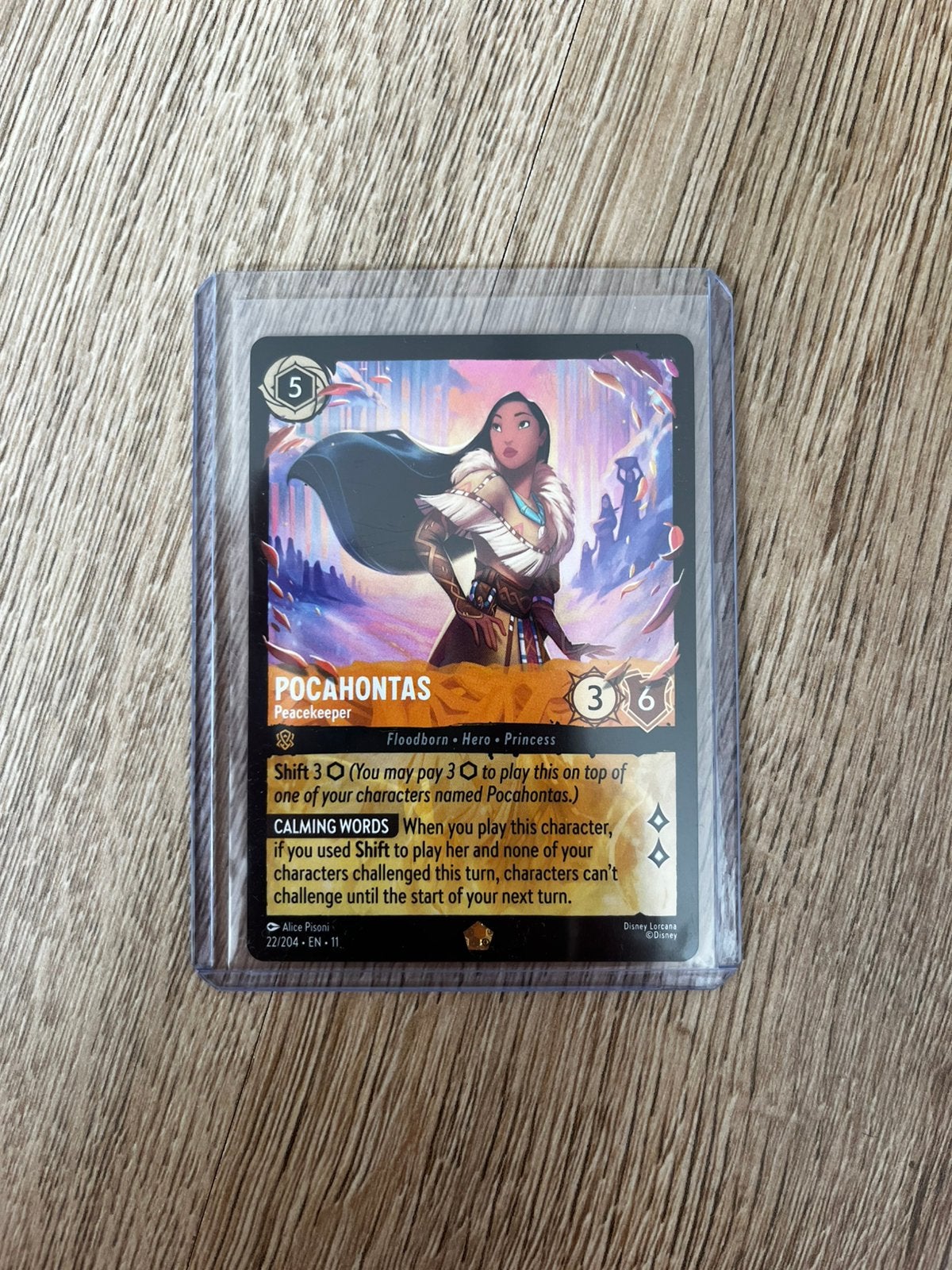 Lorcana pocahontas legendary 22/204 set 11, Ophalen, Zo goed als nieuw