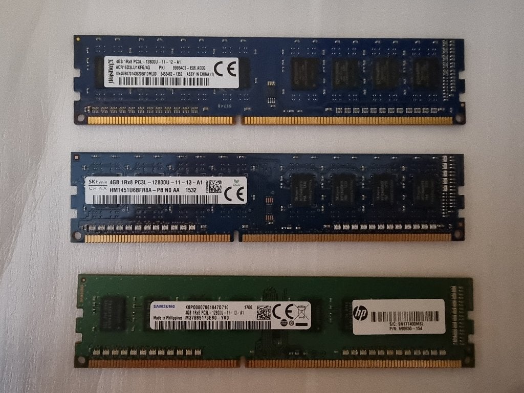 3x 4GB 1Rx8 PC3L - 12800U (DDR3), Verzenden, DDR4, Zo goed als nieuw, Desktop