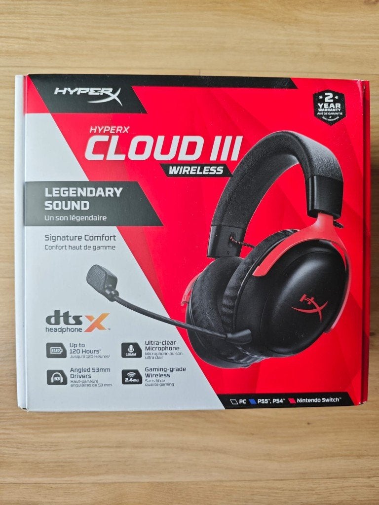 Headphones HyperX Cloud III Wireless, Computers en Software, Headsets, HyperX, Nieuw, Ophalen of Verzenden, Draadloos