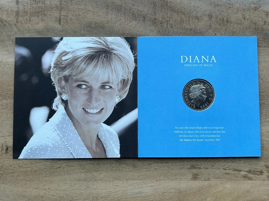 Diana Princess of Wales, munten map, Ophalen of Verzenden