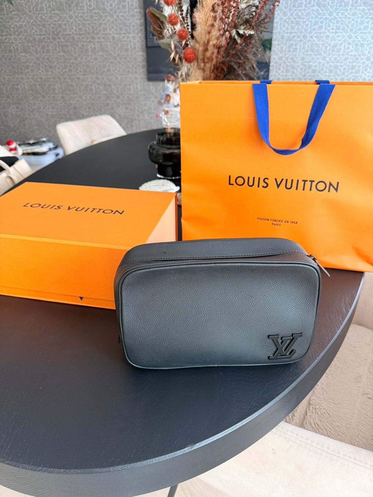 Louis Vuitton toilettas heren, Sieraden, Tassen en Uiterlijk, Toilettassen, Ophalen, Gebruikt, Zwart, Heer