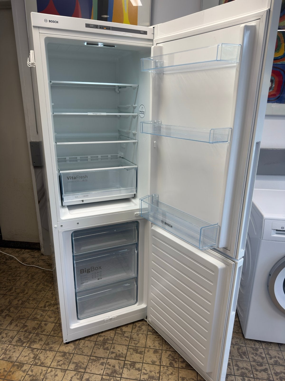 Bosch Koel-vriescombinatie A+ met vriesvak, Ophalen, 160 cm of meer, Zo goed als nieuw, Energieklasse A of zuiniger