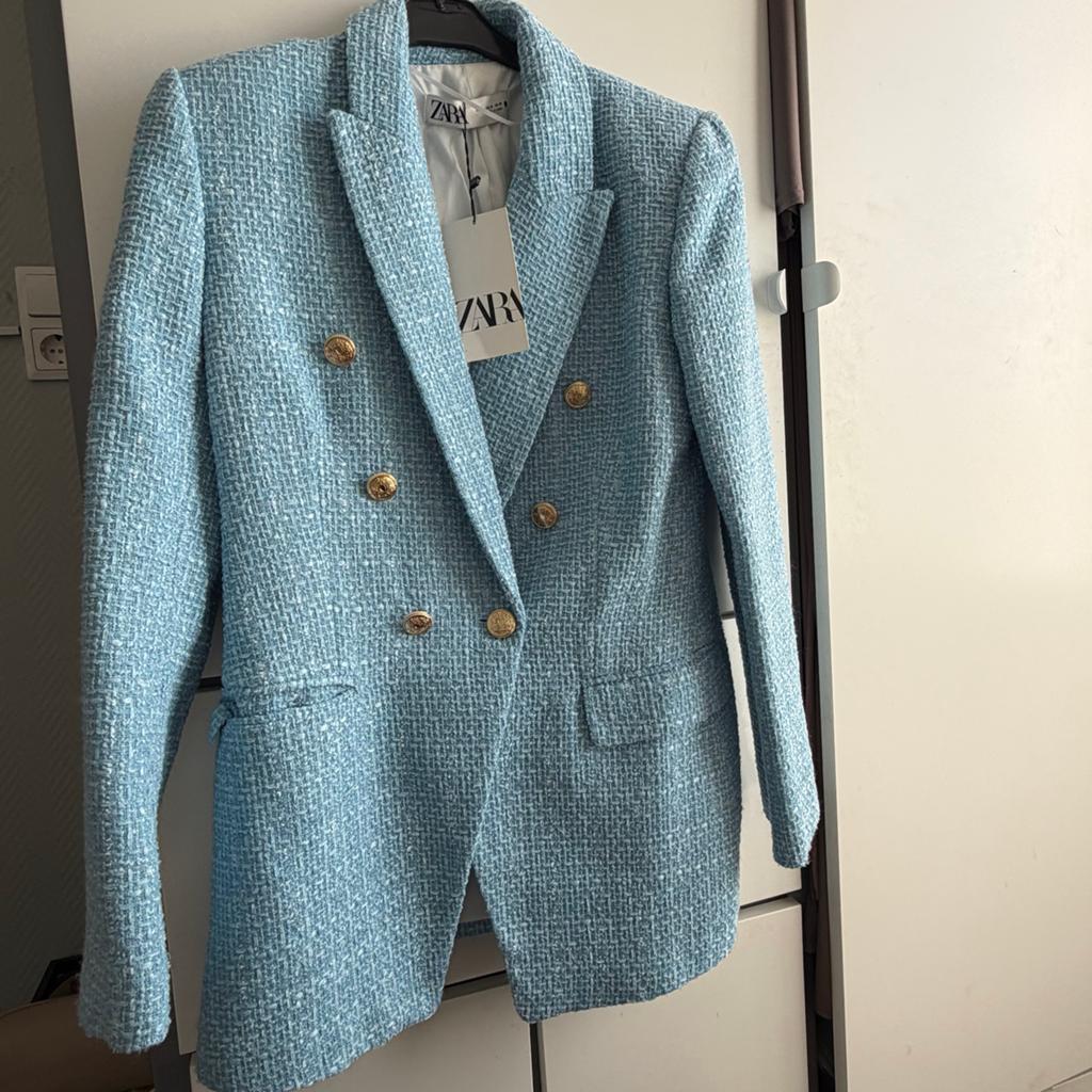 Zara Blazer met Gouden Knopen - Maat M, Kleding | Dames, Maat 38/40 (M), Blauw, Nieuw, Ophalen of Verzenden