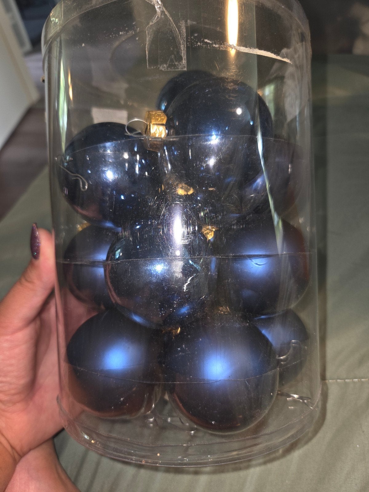 Donkerblauwe kerstballen, Diversen, Ophalen, Zo goed als nieuw