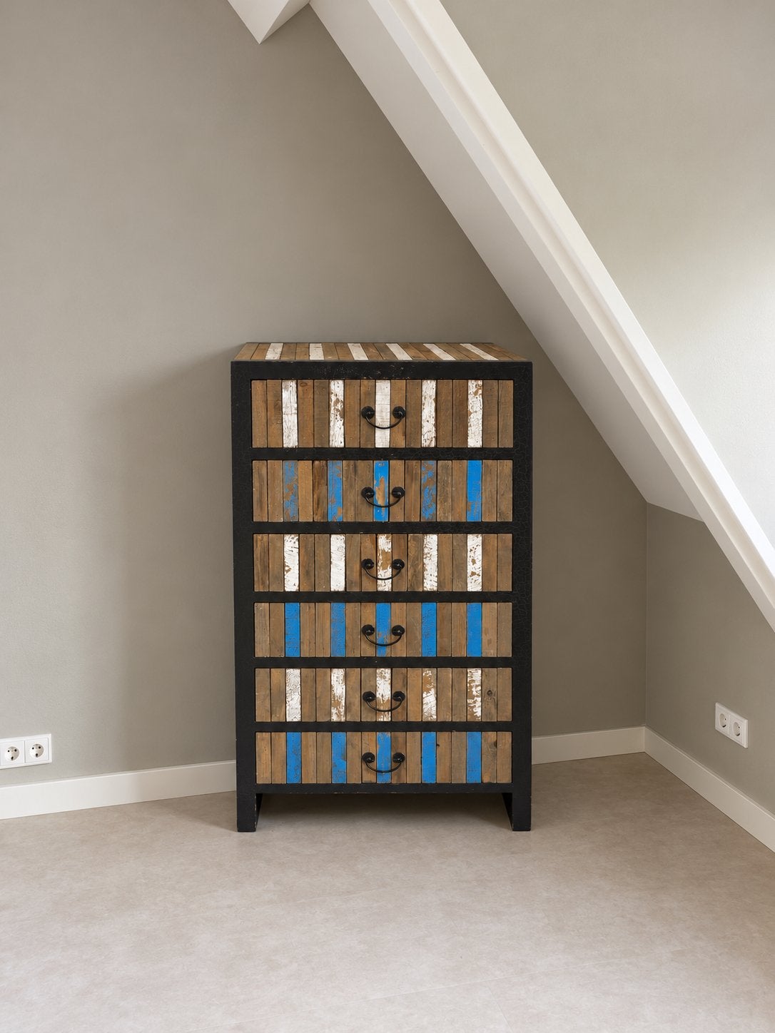 Laden kast - Mango hout, Ophalen, 100 tot 150 cm, Zo goed als nieuw, Minder dan 100 cm