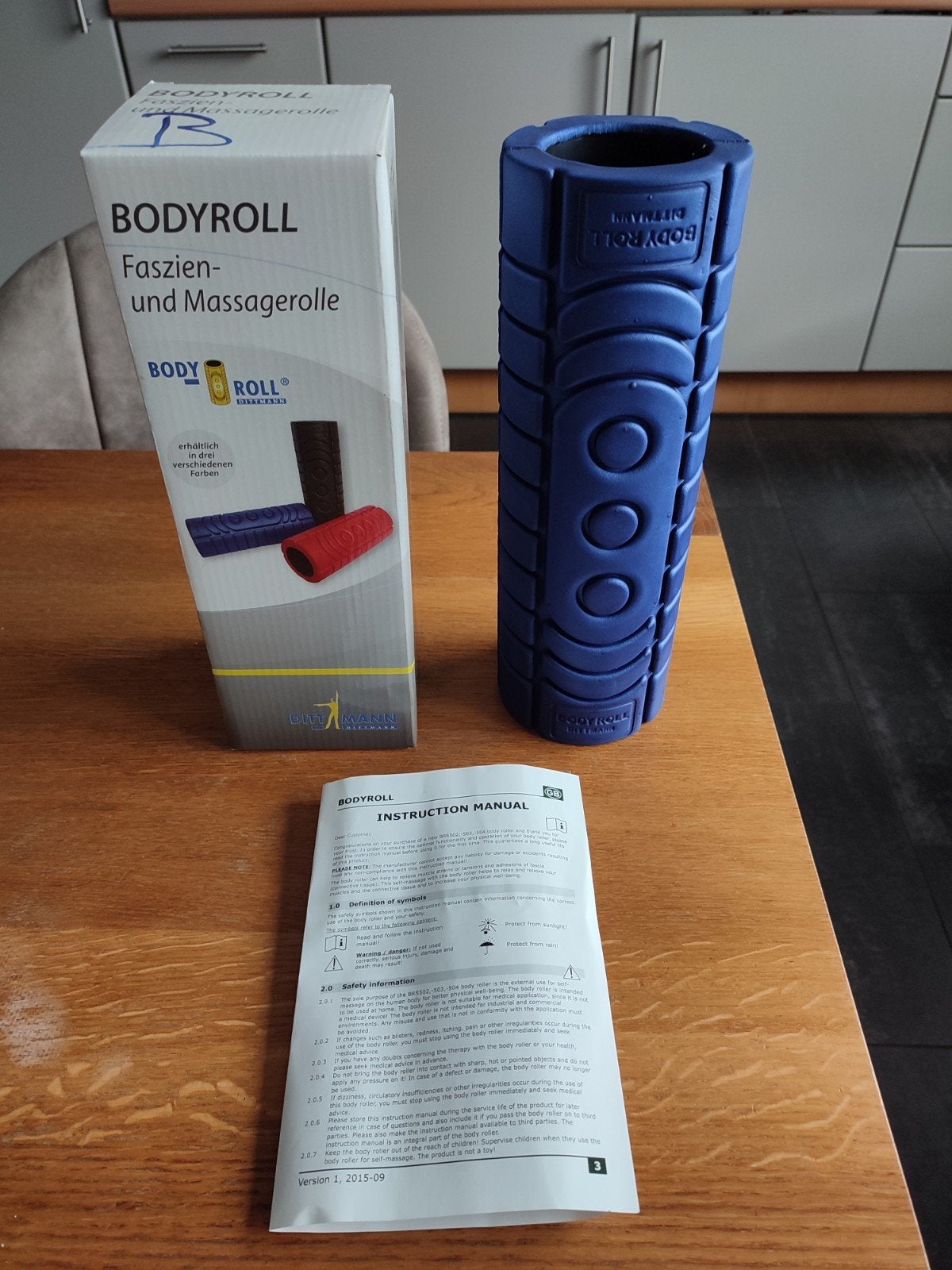 BODYROLL Fascia en Massagerol - Blauw, Ophalen of Verzenden, Zo goed als nieuw, Overige typen