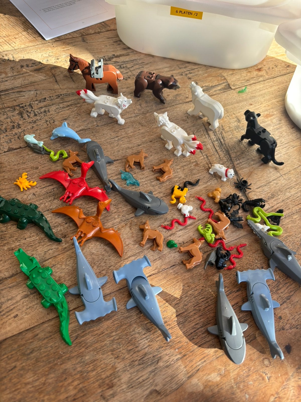 Lego dieren, oa beer, tijger, ijsbeer, wolf etc etc zie foto, Ophalen of Verzenden, Zo goed als nieuw, Losse stenen, Lego