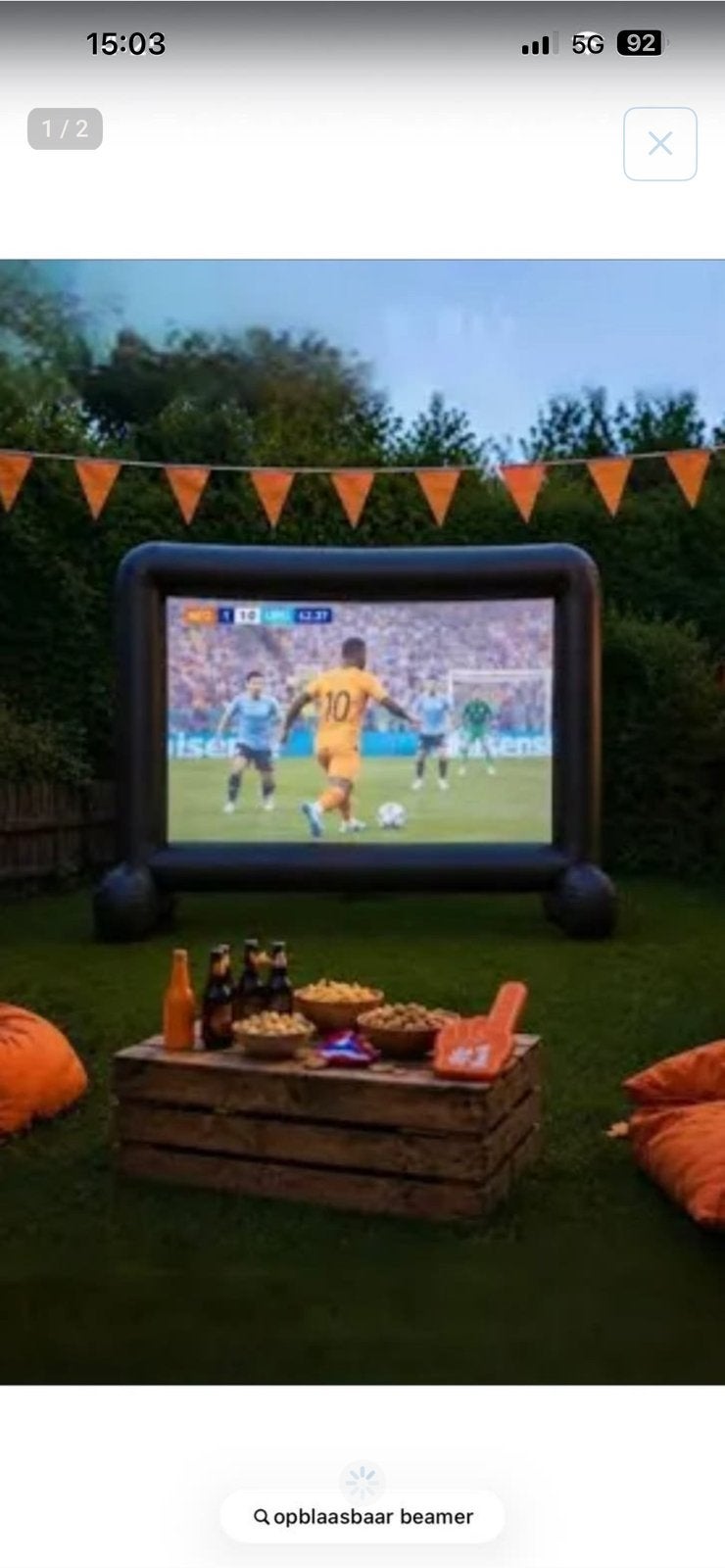 Projectie scherm, Ophalen of Verzenden, Zo goed als nieuw