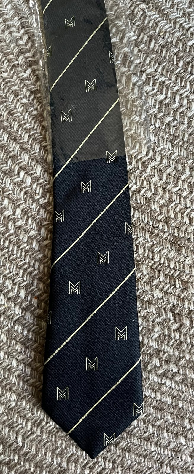 Cravat Club Den Haag stropdas met M-patroon, Ophalen of Verzenden, Nieuw, Blauw, Met patroon