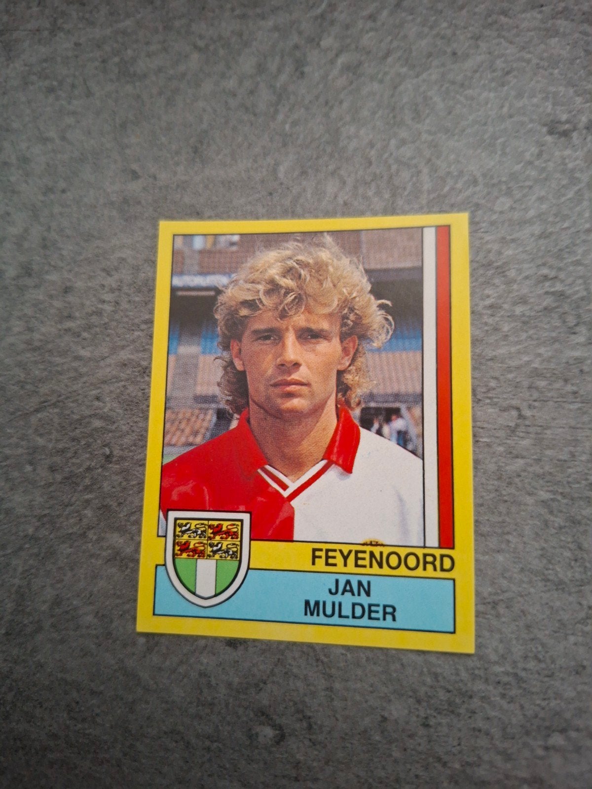 Panini sticker Voetbal 90. Jan Mulder Feyenoord., Ophalen of Verzenden, Zo goed als nieuw, Sticker