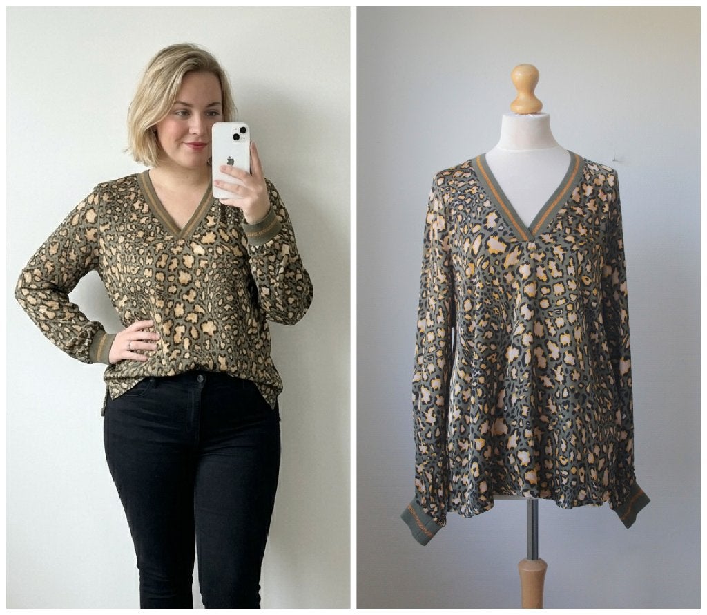 Summum - prachtige blouse groen geel - maat 40, Kleding | Dames, Maat 38/40 (M), Summum, Verzenden, Zo goed als nieuw