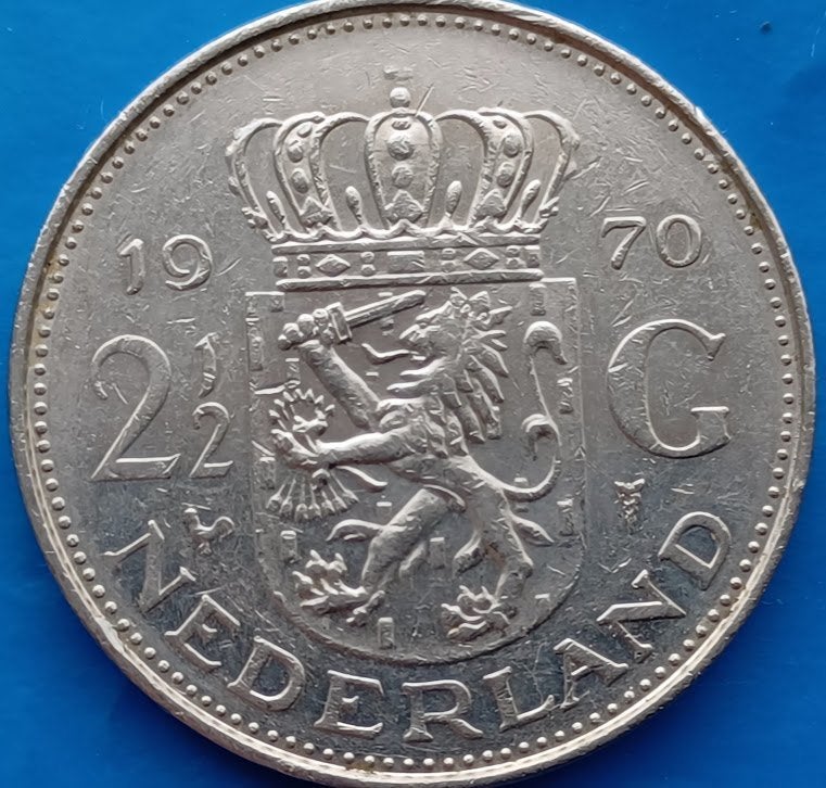 2 1/2 gulden 1970 - Juliana, Ophalen of Verzenden, Koningin Juliana, 2½ gulden, Losse munt