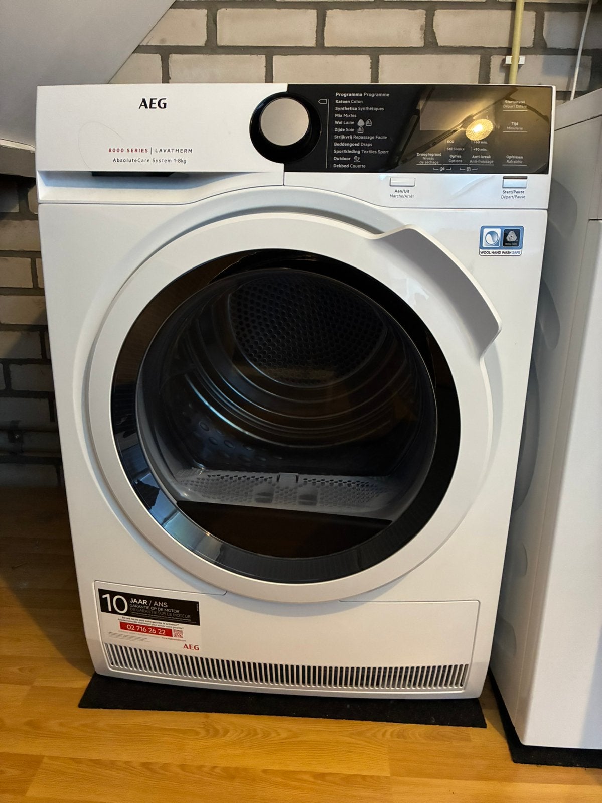 AEG droger, Ophalen, Gebruikt, Luchtafvoer, 85 tot 90 cm