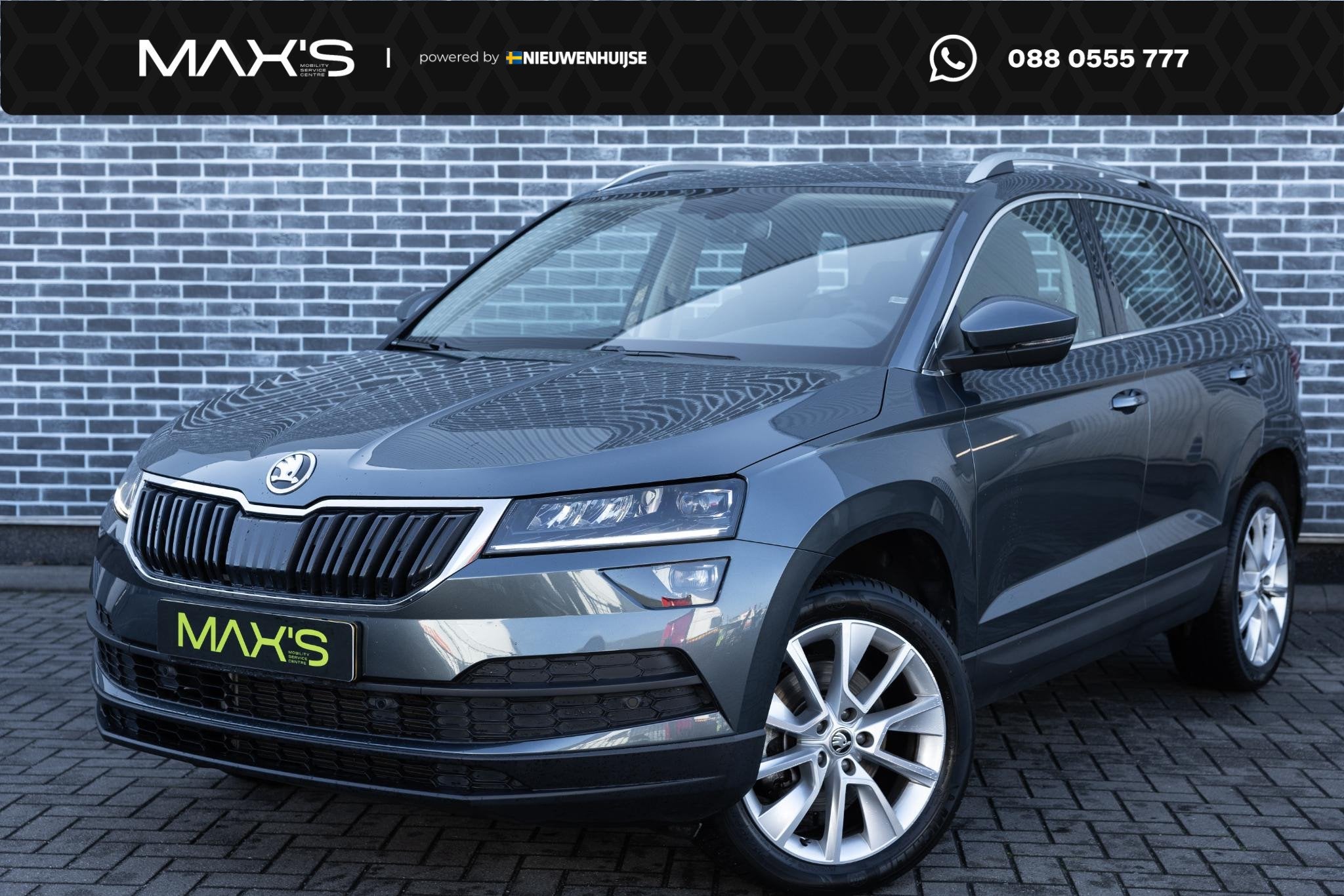 Skoda Karoq 1.5 TSI DSG Style Business | Trekhaak | Panorama, Auto's, Stof, 4 cilinders, 150 pk, Bedrijf