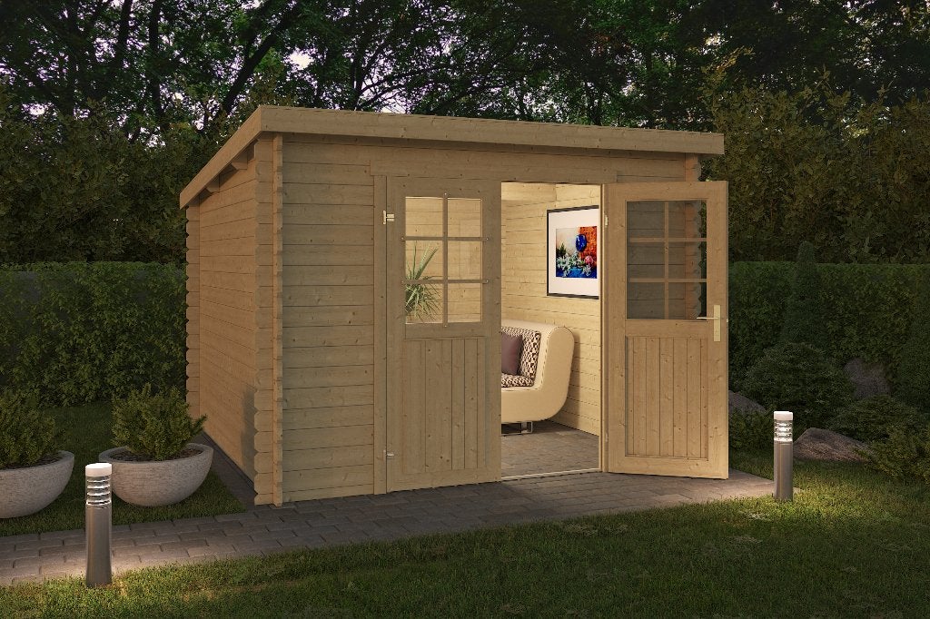 Blokhut Nadia 275x275 Onbehandeld vuren, Verzenden, Nieuw