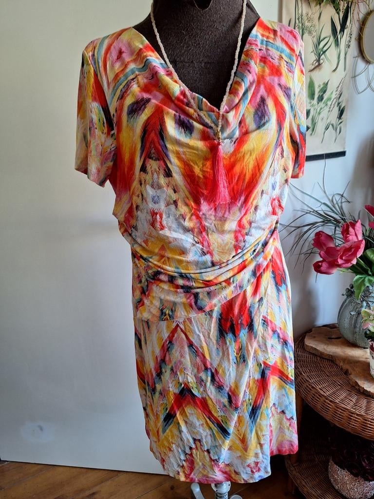 Jurk maat m l 40 42 44, Kleding | Dames, Jurken, Ophalen of Verzenden, Gedragen, Oranje, Boven de knie