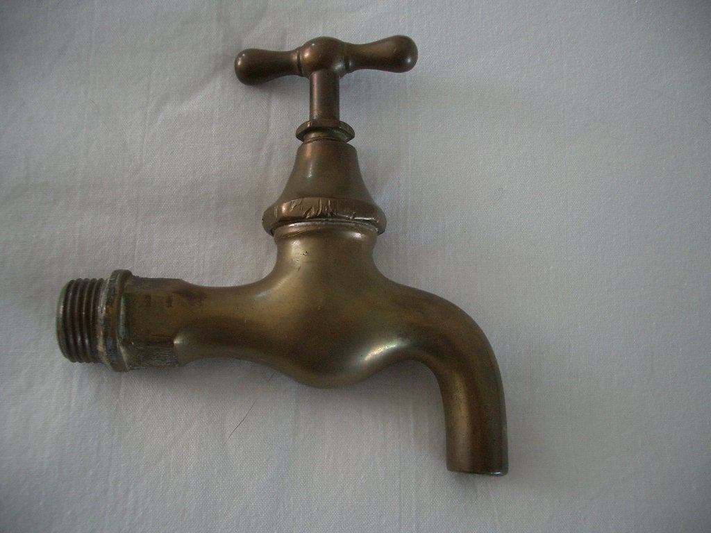 koper kraan antiek grachtenpand verzamelen waterleiding, Antiek en Kunst, Ophalen of Verzenden, Brons