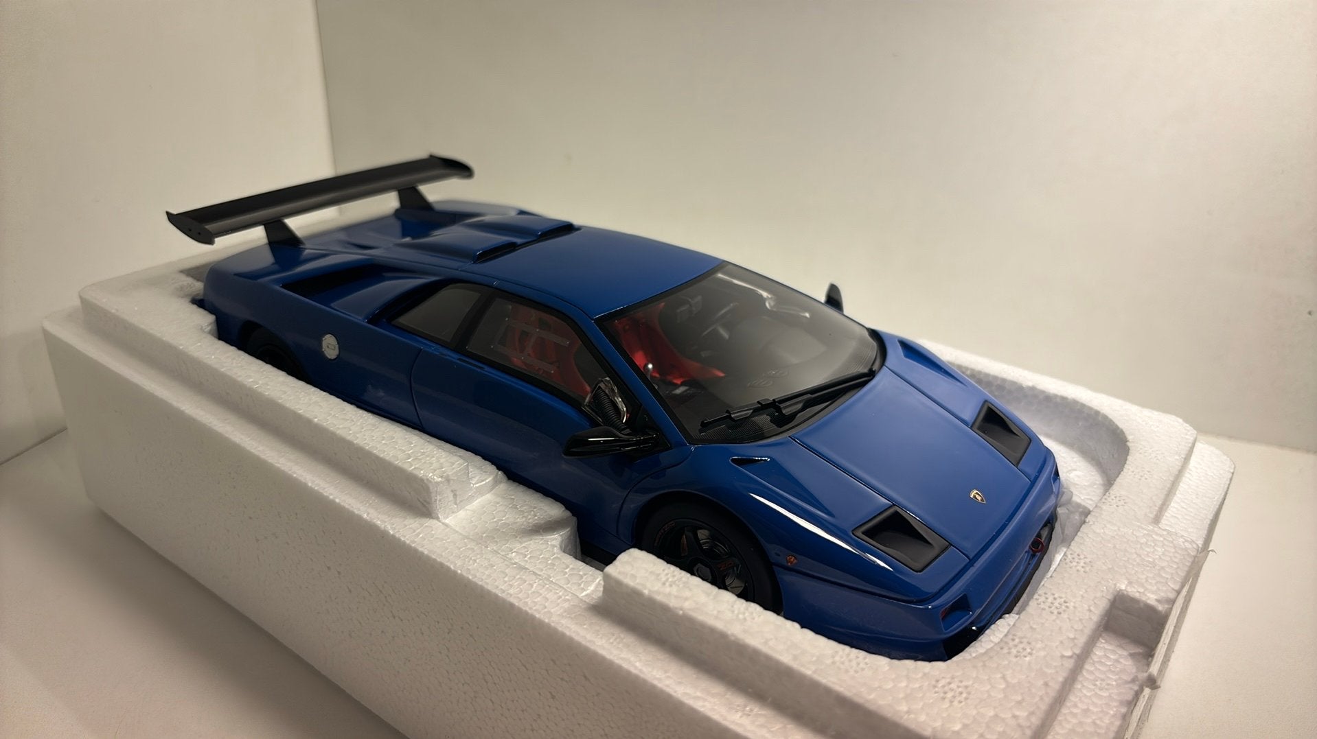 Lamborghini diablo SVR bleu Kyosho 1.18, Ophalen of Verzenden, A, A, A