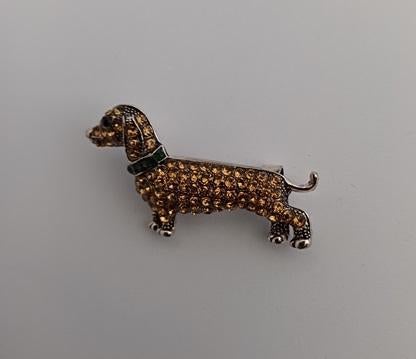 Broche hond teckel, Sieraden, Tassen en Uiterlijk, Verzenden, Nieuw, Bruin, Overige materialen