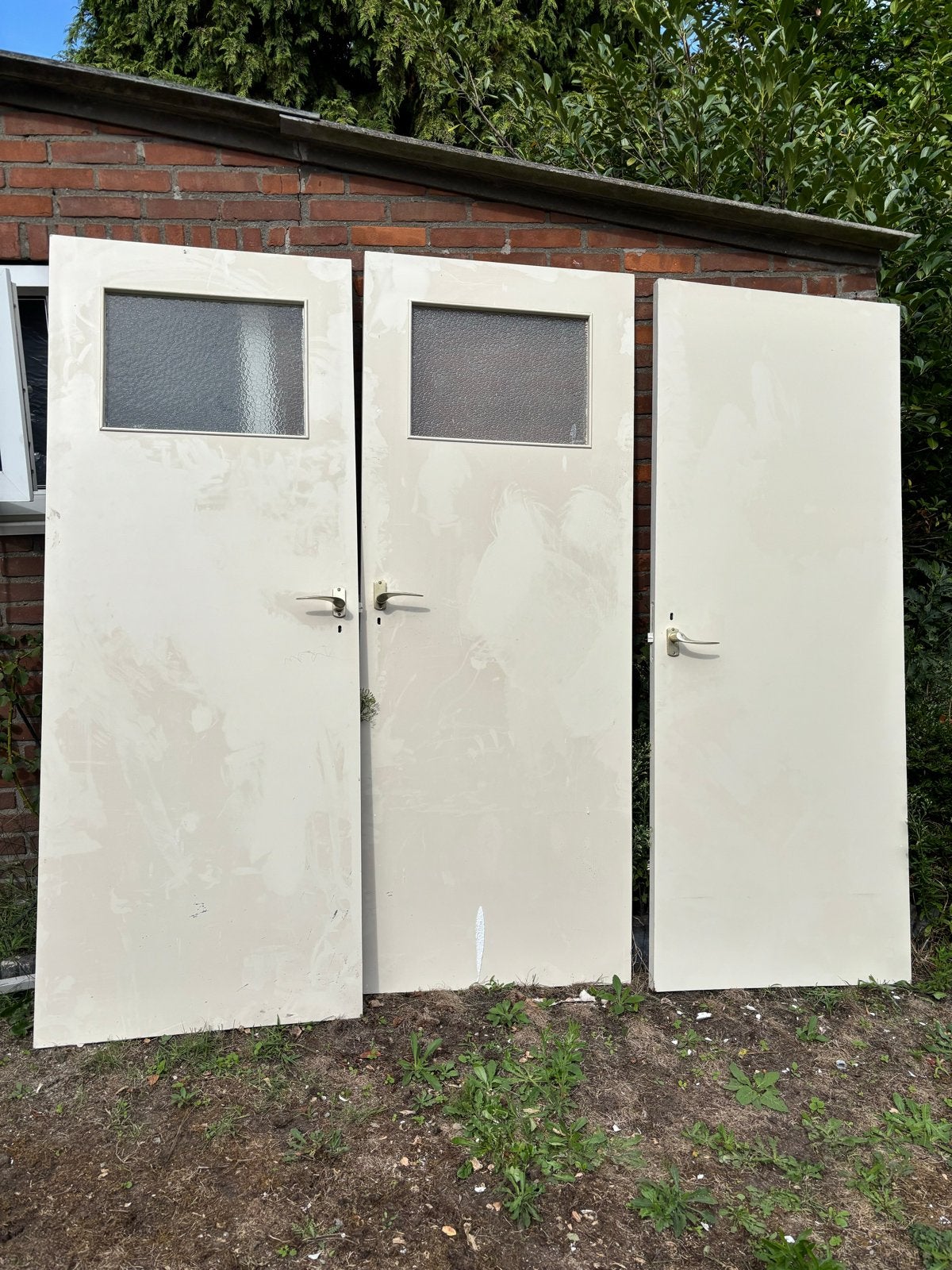 Opknappertjes: 3 Binnendeuren met Glas, Ophalen, Gebruikt, 80 tot 100 cm, Binnendeur