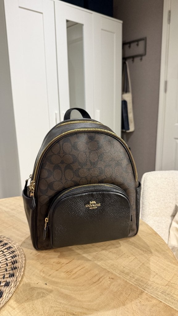 Coach Backpack – Brown/Black Signature Canvas, Sieraden, Tassen en Uiterlijk, Tassen | Damestassen, Ophalen of Verzenden, Zo goed als nieuw