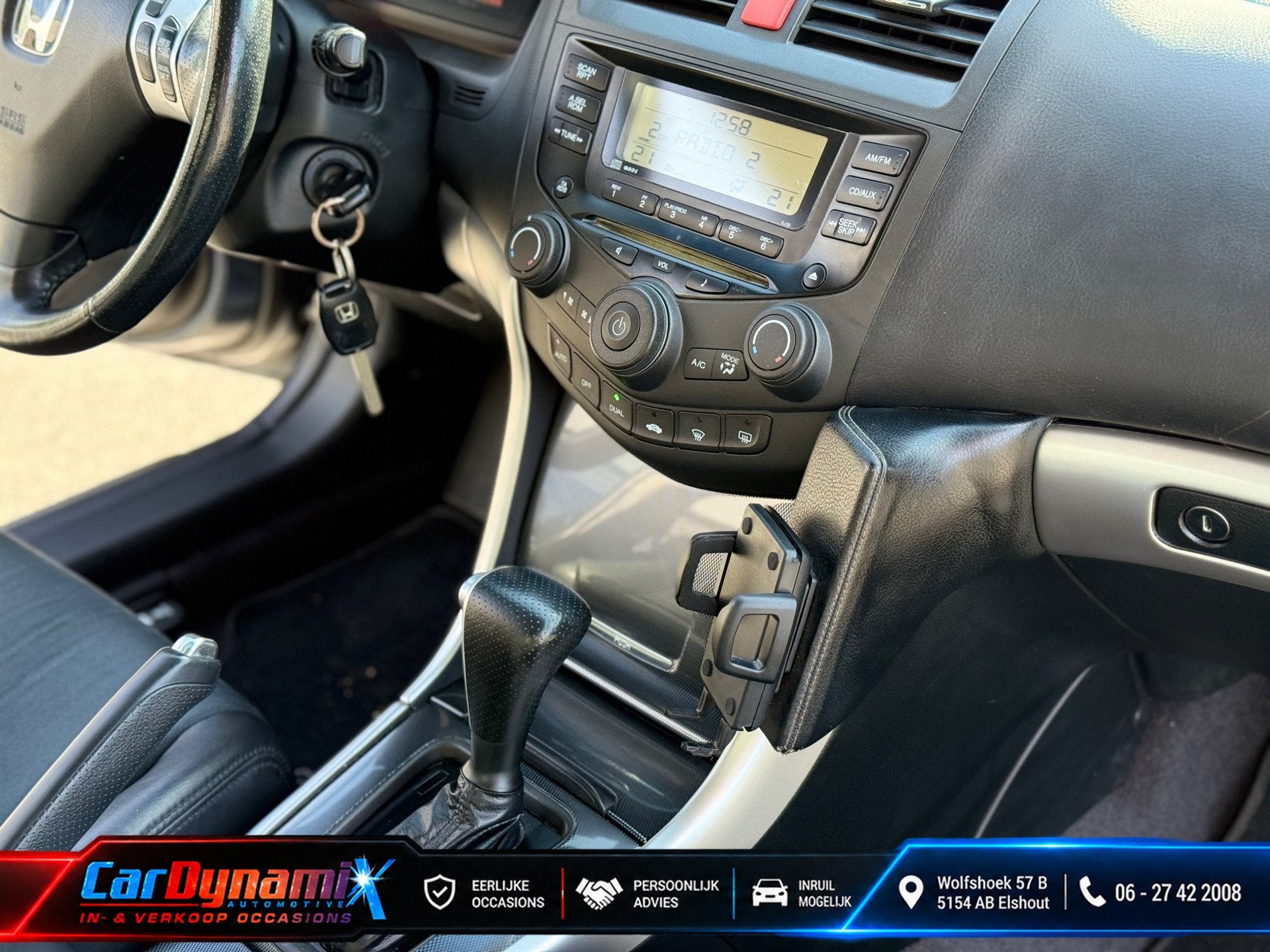 Honda Accord 2.0i Sport | Automaat | Historie | APK 2027 | L, Auto's, Gebruikt, 4 cilinders, Leder en Stof, Origineel Nederlands