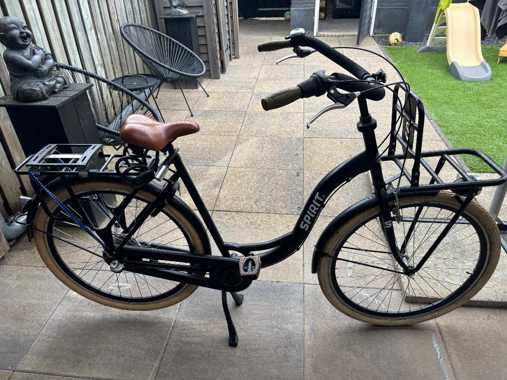 Moederfiets spirit framemaat 52, 2 zitjes, Gebruikt, Velgrem, Versnellingen