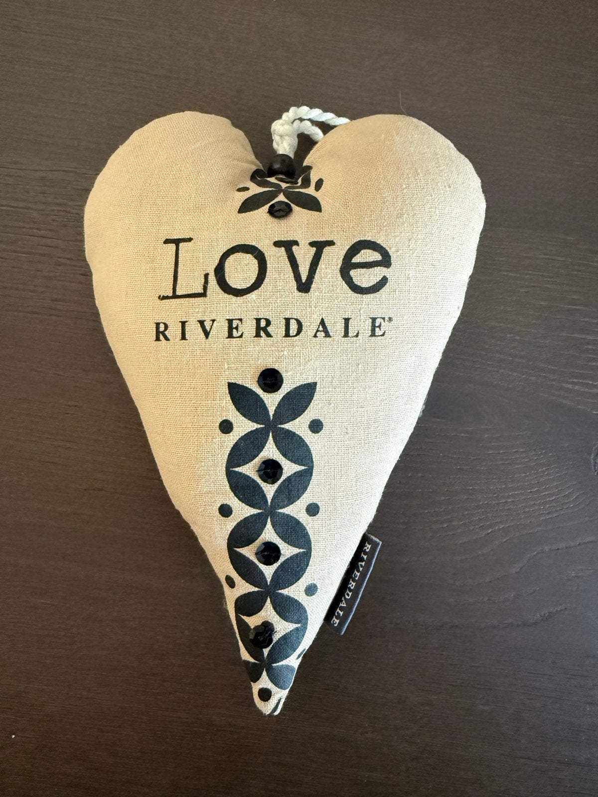 Decoratie / deurhanger Hart Riverdale 23x15 cm, Gebruikt, Meerkleurig, Ophalen of Verzenden, Modern